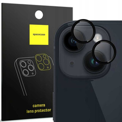 Szkło na aparat Spacecase Camera Ring do iPhone 15/15 Plus czarne