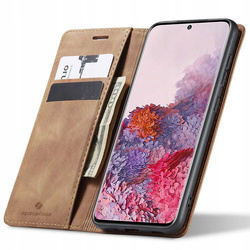 Etui z klapką Spacecase Wallet do Galaxy S20 Ultra jasno brązowe