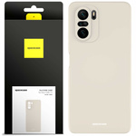 Etui silikonowe Spacecase Silicone Case do Poco F3 / Mi 11i kremowe