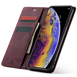 Etui z klapką Spacecase Wallet do iPhone Xs Max czerwone