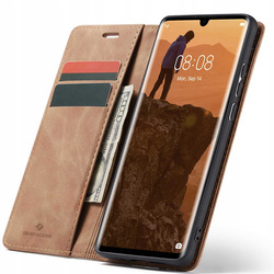 Etui z klapką Spacecase Wallet do Huawei P30 Pro jasno brązowe