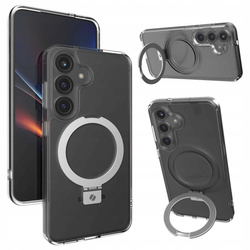 Etui Spacecase Ring Pro Mag do Galaxy S25 przezroczyste