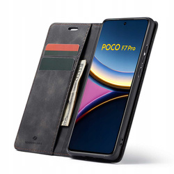 Etui z klapką Spacecase Wallet do Poco F7 Pro czarne