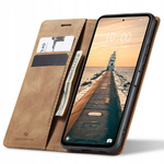 Etui z klapką Spacecase Wallet do Redmi Note 12 4G jasno brązowe