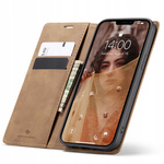 Etui z klapką Spacecase Wallet do iPhone 13 jasno brązowe