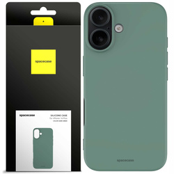 Etui silikonowe Spacecase Silicone Case do iPhone 16 Plus ciemno zielone