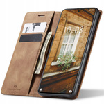 Etui z klapką Spacecase Wallet do Galaxy Note 10 Lite jasno brązowe