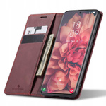 Etui z klapką Spacecase Wallet do Galaxy S21 Ultra czerwone