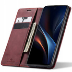 Etui z klapką Spacecase Wallet do Galaxy S25 czerwone