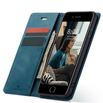 Etui z klapką Spacecase Wallet do iPhone 7/8/SE 2020 niebieskie