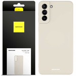 Etui silikonowe Spacecase Silicone Case do Galaxy S21+ kremowe