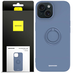 Etui Spacecase Silicone Ring do iPhone 15 niebieskie