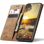 Etui z klapką Spacecase Wallet do Galaxy S24 jasno brązowe