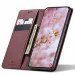 Etui z klapką Spacecase Wallet do Galaxy S22+ czerwone