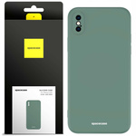 Etui silikonowe Spacecase Silicone Case do iPhone X/Xs ciemno zielone