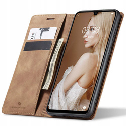 Etui z klapką Spacecase Wallet do Huawei P30 Lite jasno brązowe