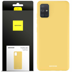 Etui silikonowe Spacecase Silicone Case do Galaxy A51 żółte