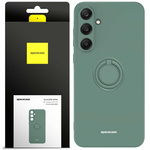 Etui Spacecase Silicone Ring do Galaxy A55 5G ciemno zielone
