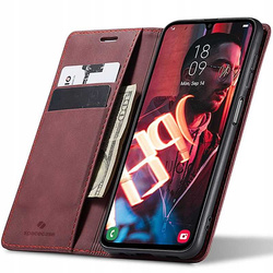 Etui z klapką Spacecase Wallet do Galaxy A35 5G czerwone