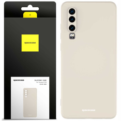 Etui silikonowe Spacecase Silicone Case do Huawei P30 kremowe