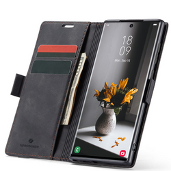 Etui z klapką Spacecase Wallet do Galaxy S23 Ultra czarne