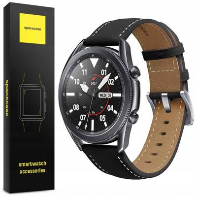 Spacecase Leather Strap 22 mm black