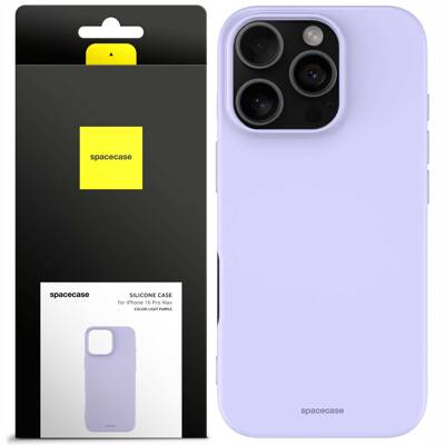 Spacecase Silicone Case iPhone 16 Pro Max light purple