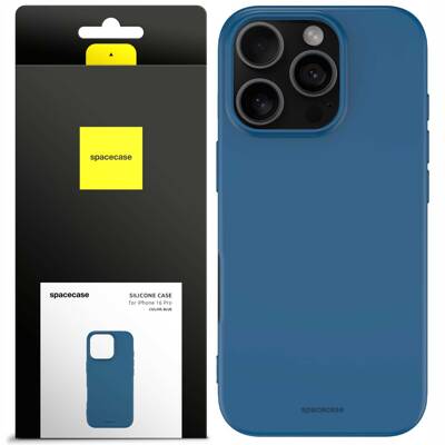 Spacecase Silicone Case iPhone 16 Pro blue