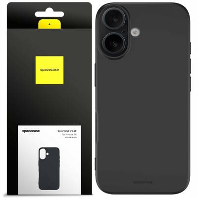 Spacecase Silicone Case iPhone 16 black