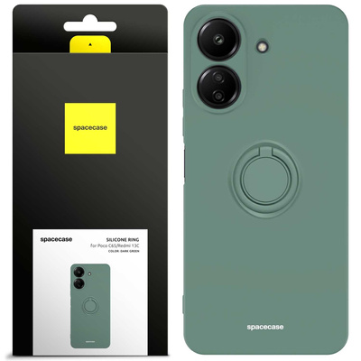 Spacecase Silicone Ring Redmi 13C 4G / Poco C65 dark gree