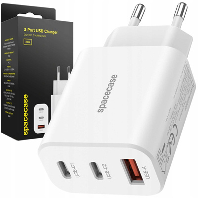 Spacecase USB Charger 30W GaN SC004W white