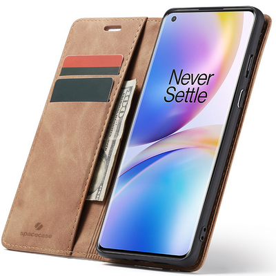 Spacecase Wallet OnePlus 8 Pro light brown