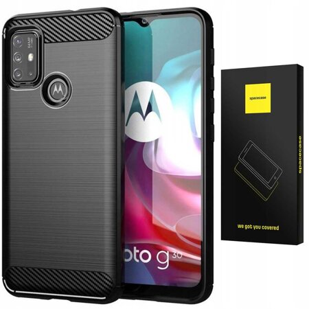 Spacecase Carbon Moto G10/G30 czarny