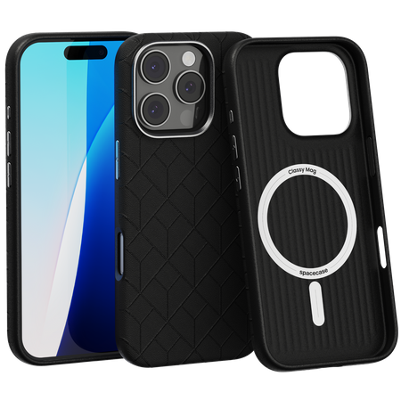 Spacecase Classy Mag iPhone 16 Pro black