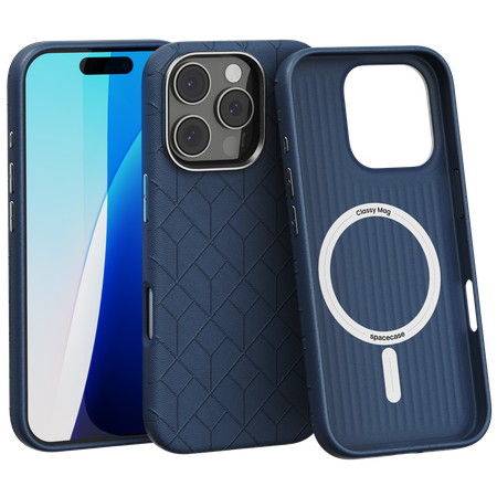 Spacecase Classy Mag iPhone 16 Pro dark blue