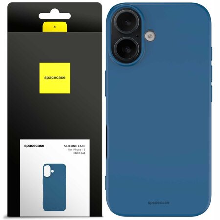 Spacecase Silicone Case iPhone 16 blue