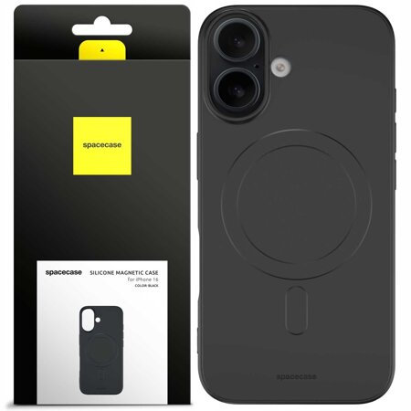 Spacecase Silicone Magnetic Case iPhone 16 black