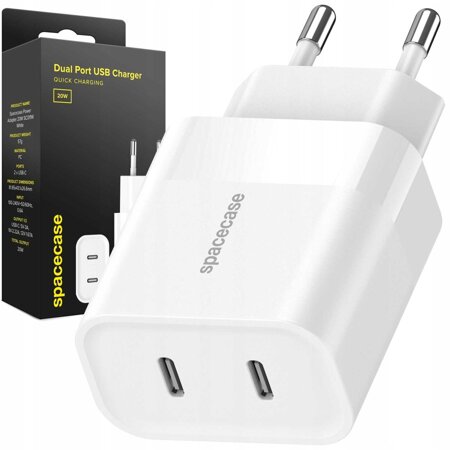 Spacecase USB Charger 20W SC011W white