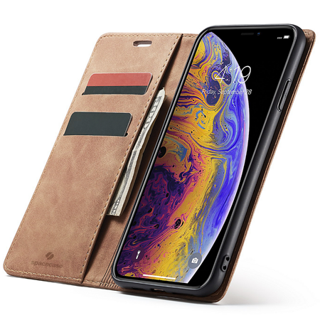 Spacecase Wallet iPhone X/Xs light brown